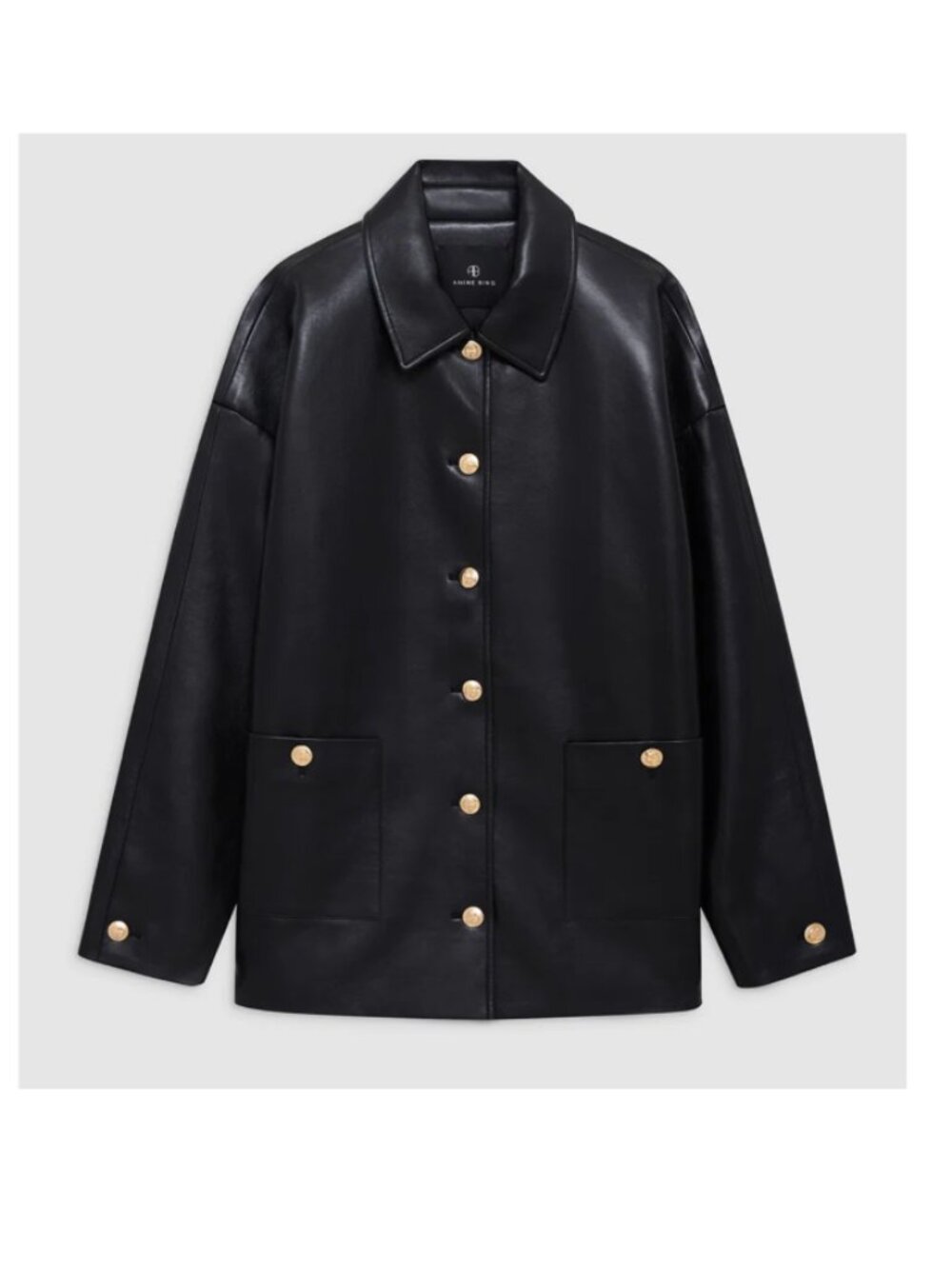 ANINE BING LUCA JACKET black recycled leather